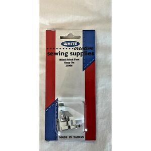 White Creative Sewing Supplies Blind Stitch Foot Snap On 21006 NEW